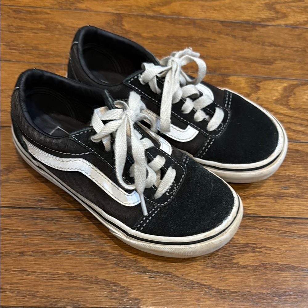 Vans Kids Black and White Sneakers
